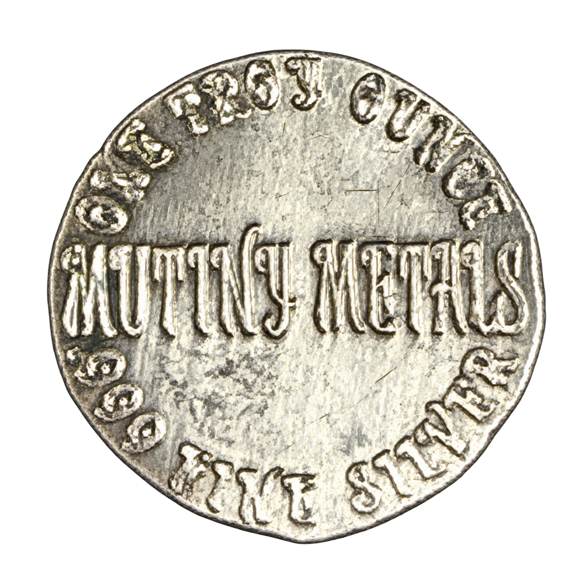 1oz "The Pirates Anchor" - Hand Poured .999 Fine Silver Round
