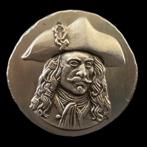 1oz Captain Kidd - Hand Poured .999 Fine Silver Round