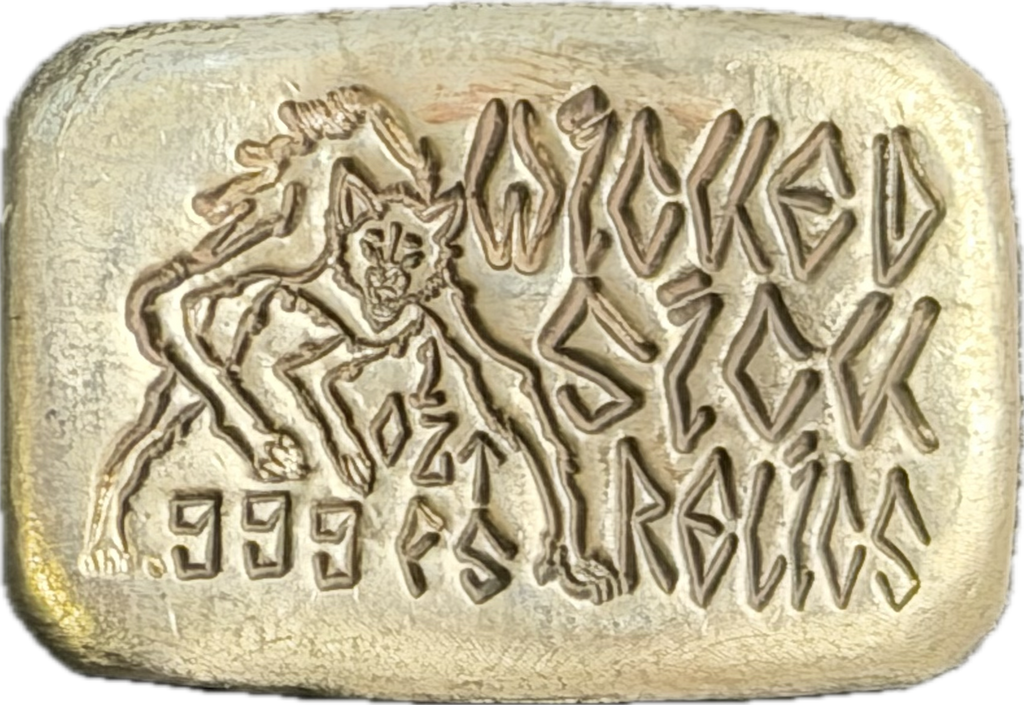 1 Ozt. Mutiny Metals - "Vintage" Wicked Sick Monster  - .999 Fine Silver