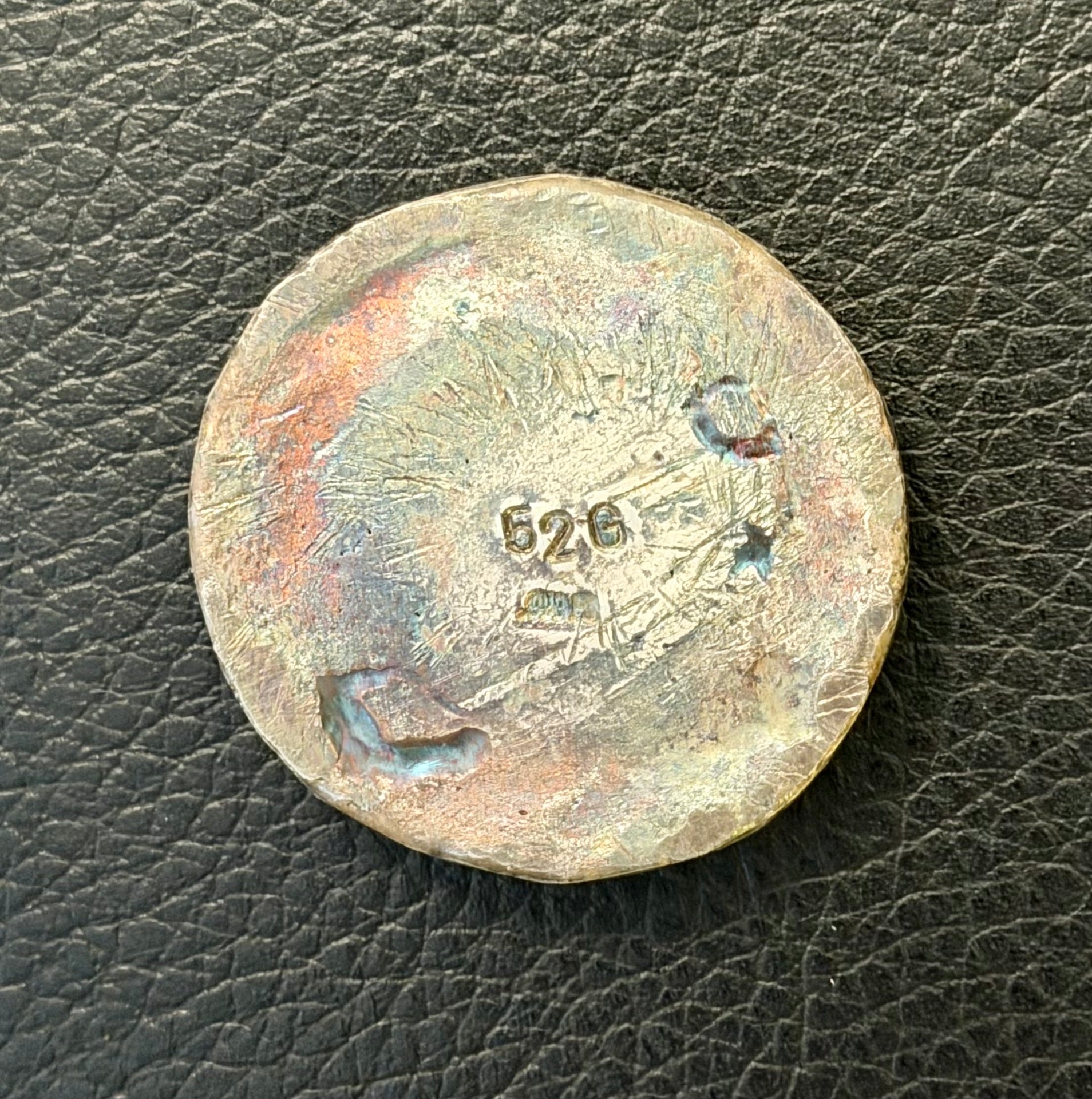 Omen - 52 Gram Fireworks Toned Round. .999 Fine Silver