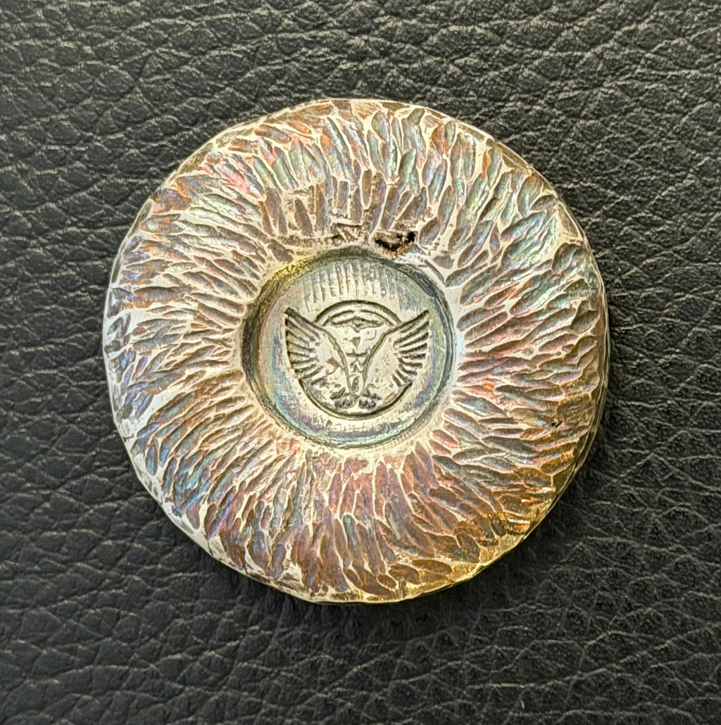 Omen - 50 Gram Owl Fireworks Toned Round. .999 Fine Silver