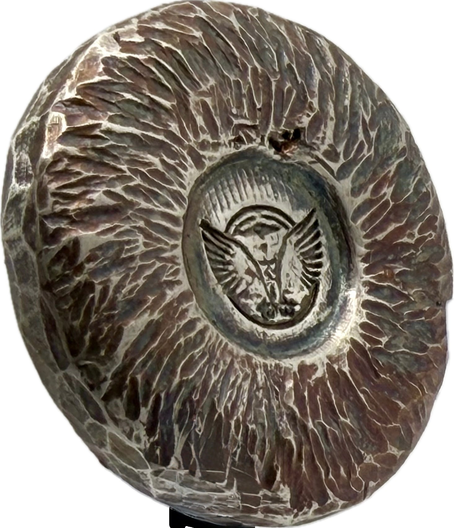 Omen - 50 Gram Owl Fireworks Toned Round. .999 Fine Silver