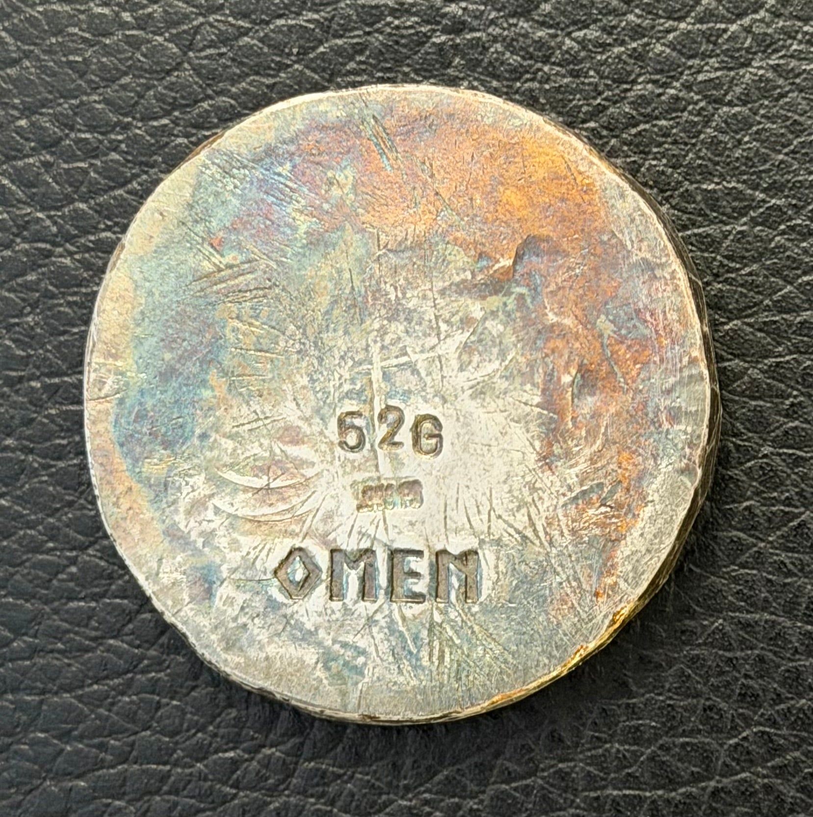 Omen - 52 Gram Owl Hammered & Toned Round. .999 Fine Silver