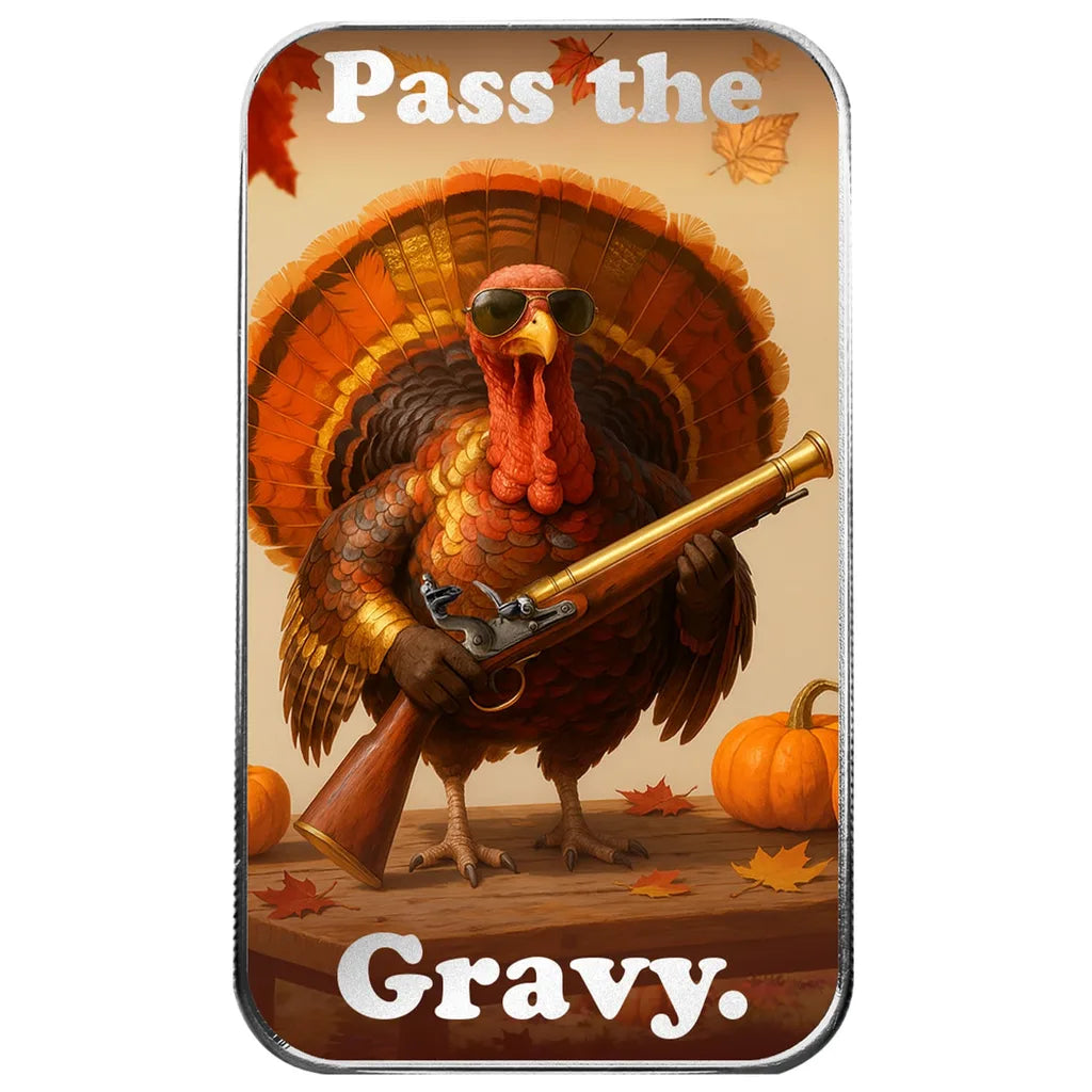 Thanksgiving | Pass the Gravy - 1 Ozt .999 Fine Silver Art Bar