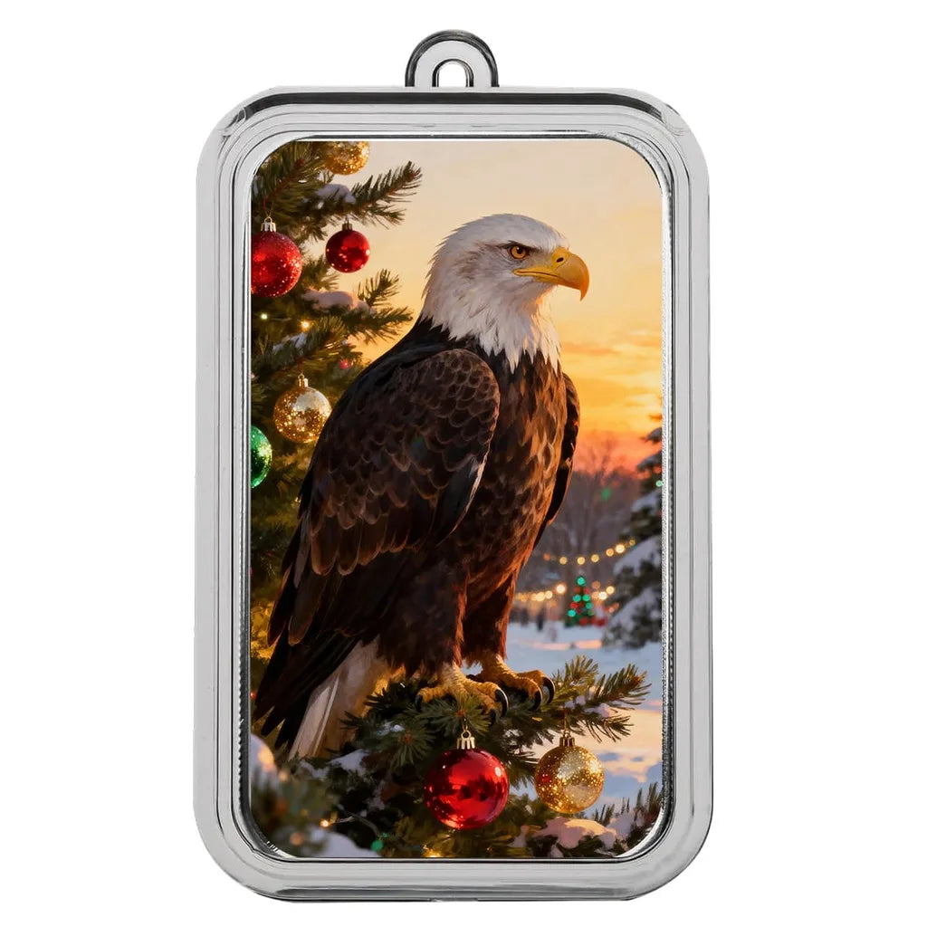 A Patriotic Christmas - 1 Ozt .999 Fine Silver Art Bar