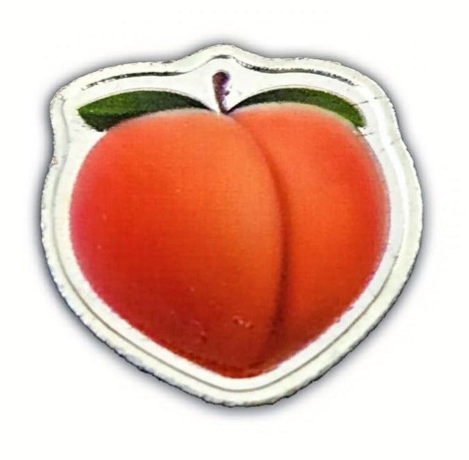1 Gram Colorized peach emoji - .999 Fine Silver Bar