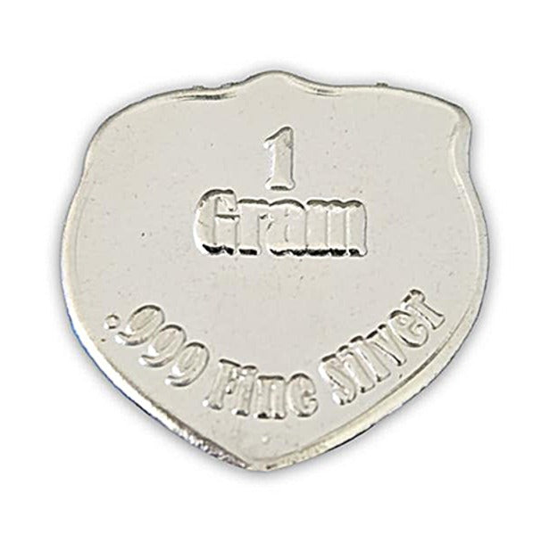 1 Gram Colorized peach emoji - .999 Fine Silver Bar