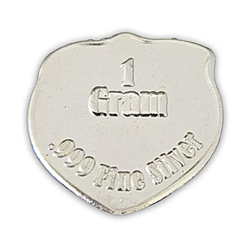 1 Gram Colorized peach emoji - .999 Fine Silver Bar
