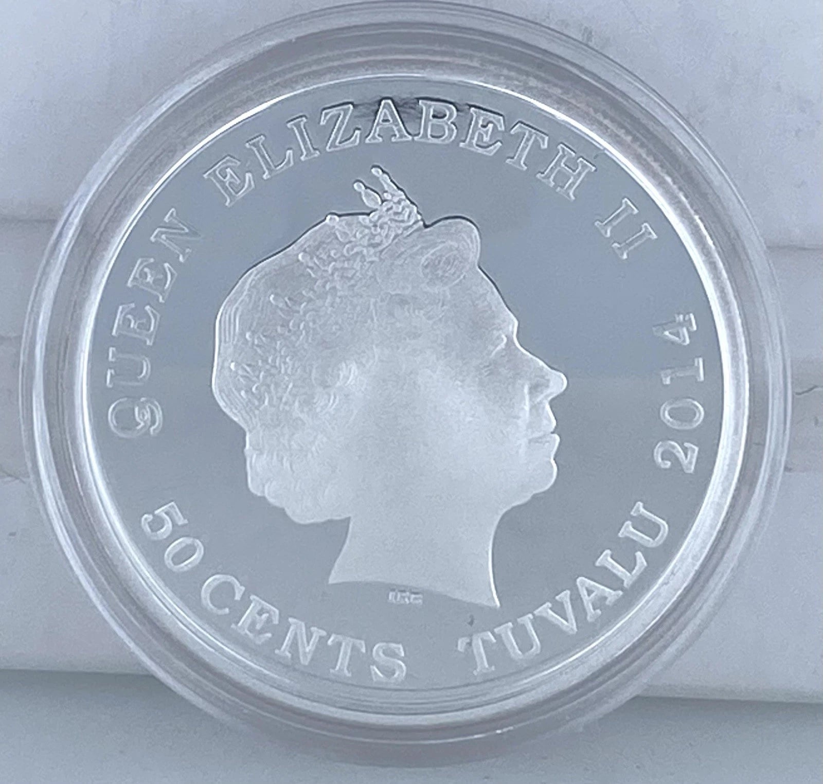 2014 Tuvalu Perth Year of the Horse Longevity Colorized .999 Silver 1/2oz Coin 1