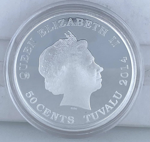 2014 Tuvalu - Year of the Horse - Colorized - 1/2oz .999 Silver Sovereign