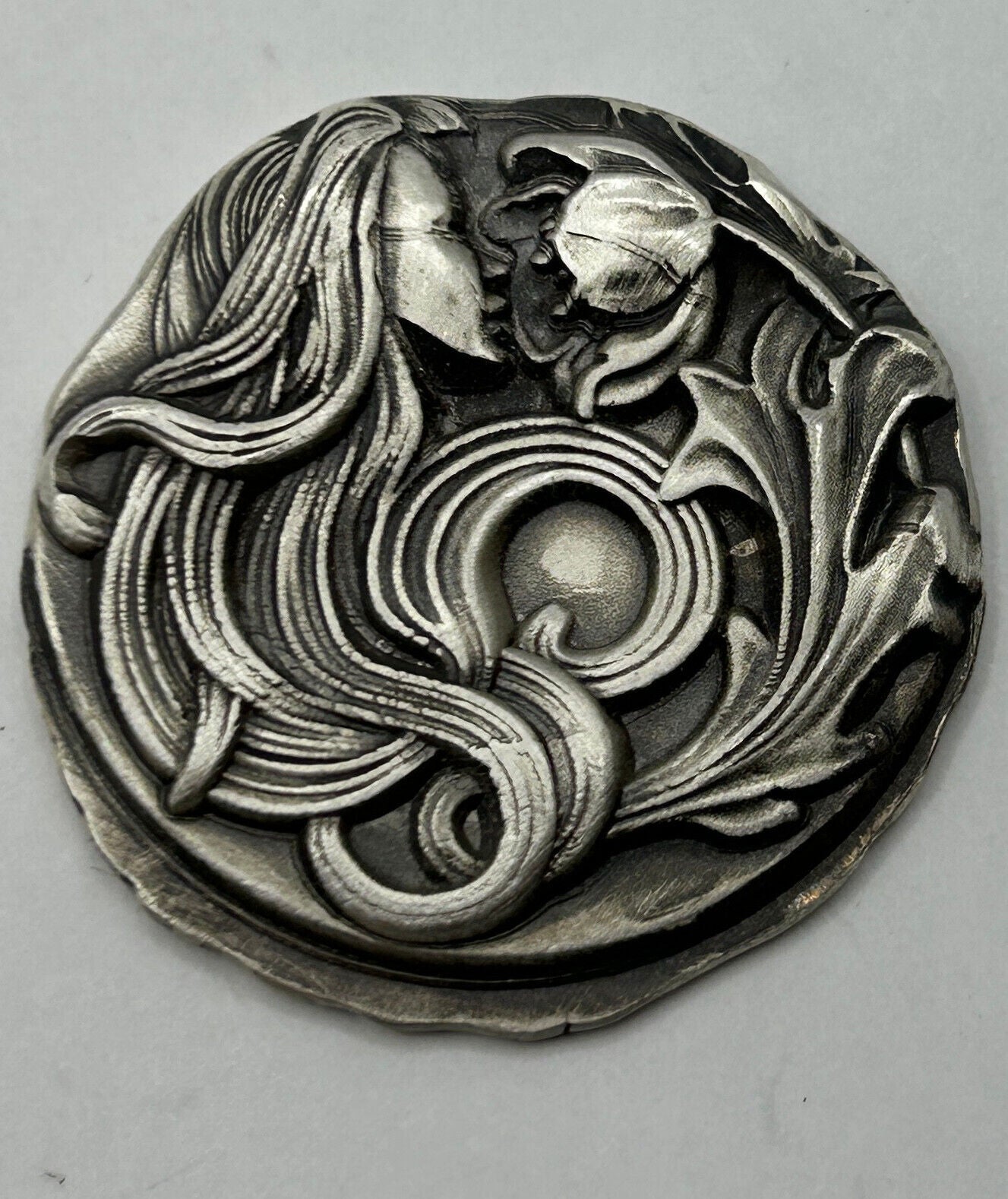 1 Troy Oz MK BarZ 'The Tulip Muse' Art Nouvea Lady Stamped