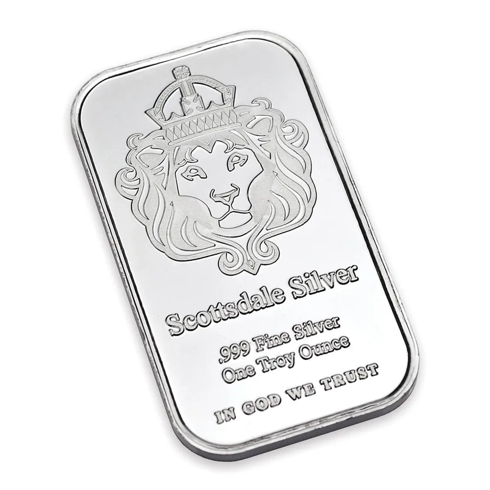 Scottsdale Lion - In God We Trust - 1 Ozt .999 Fine Silver Bar