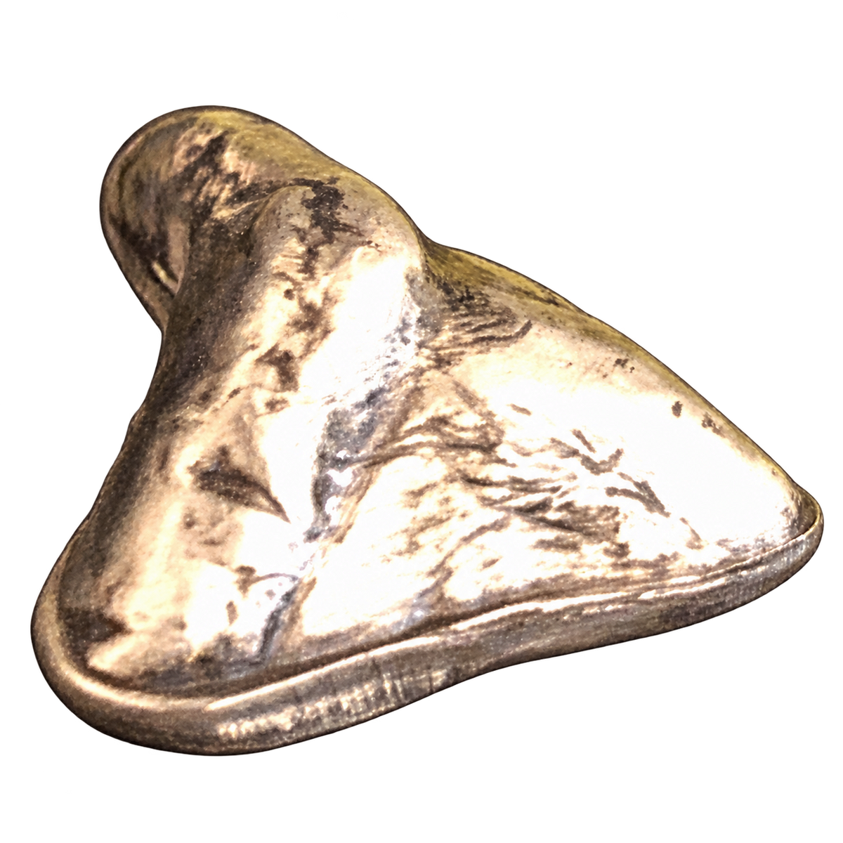 1 Oz '3D Shark Tooth' - Hand Poured .999 Fine Silver