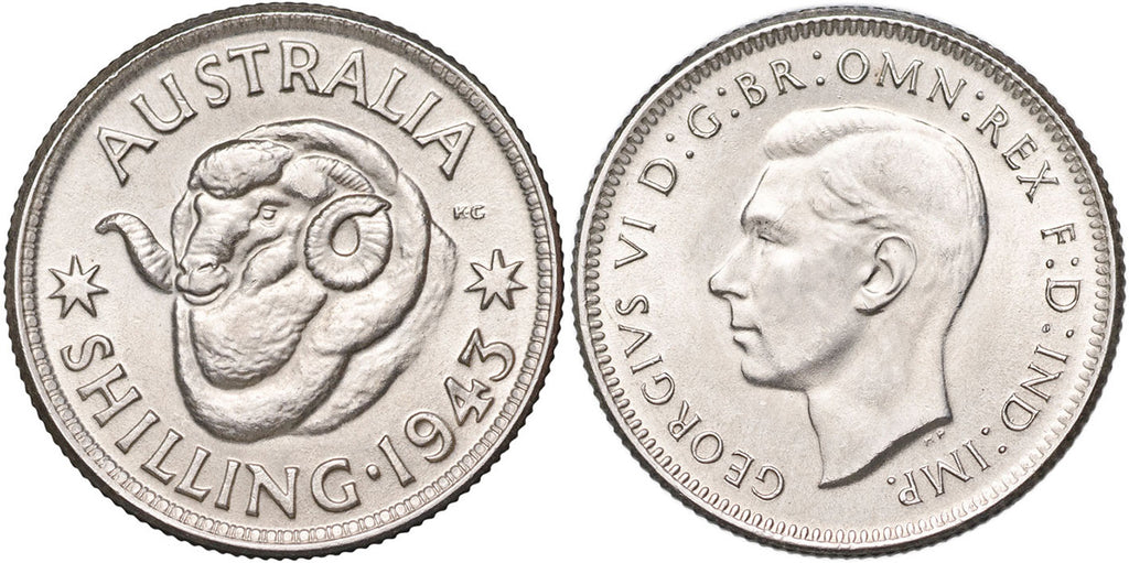 Australian 1943-M 1 Shilling - VF