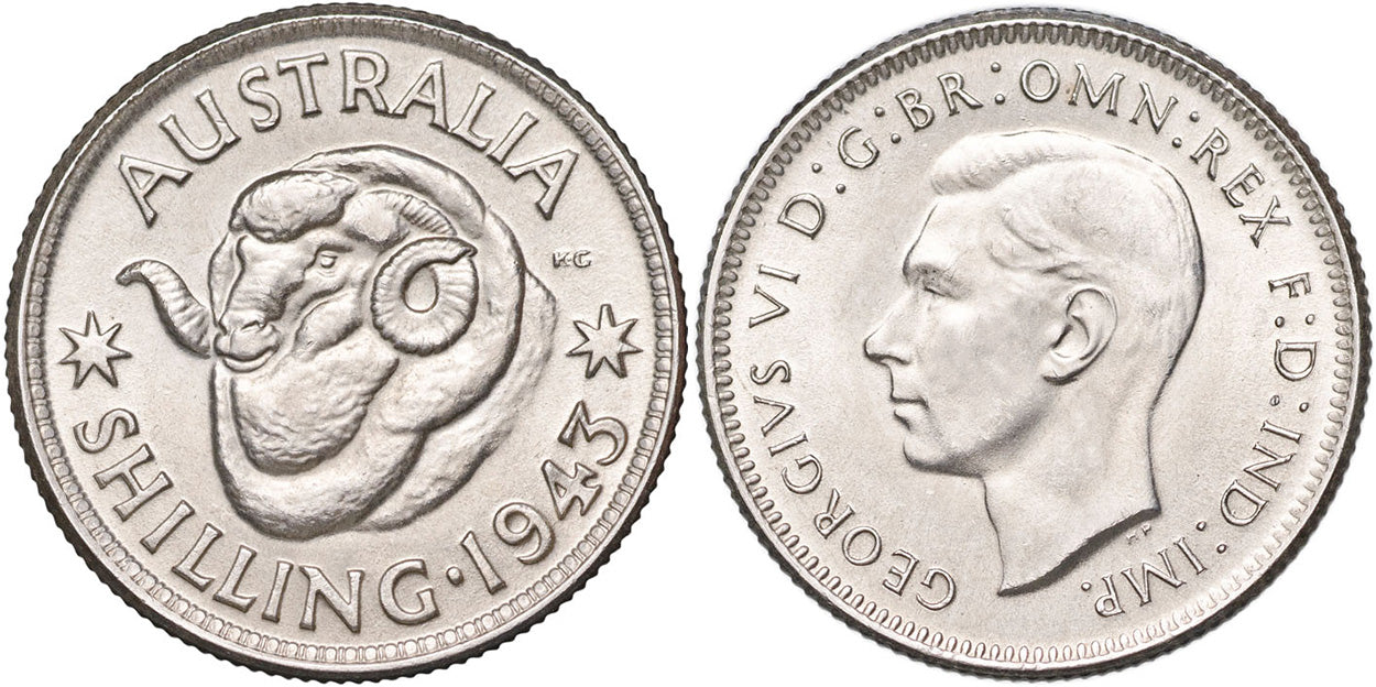 Australian 1943-M 1 Shilling - VF