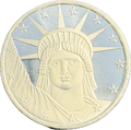 SilverTowne -Statue of Liberty Round - 1 ozt. Fine Silver