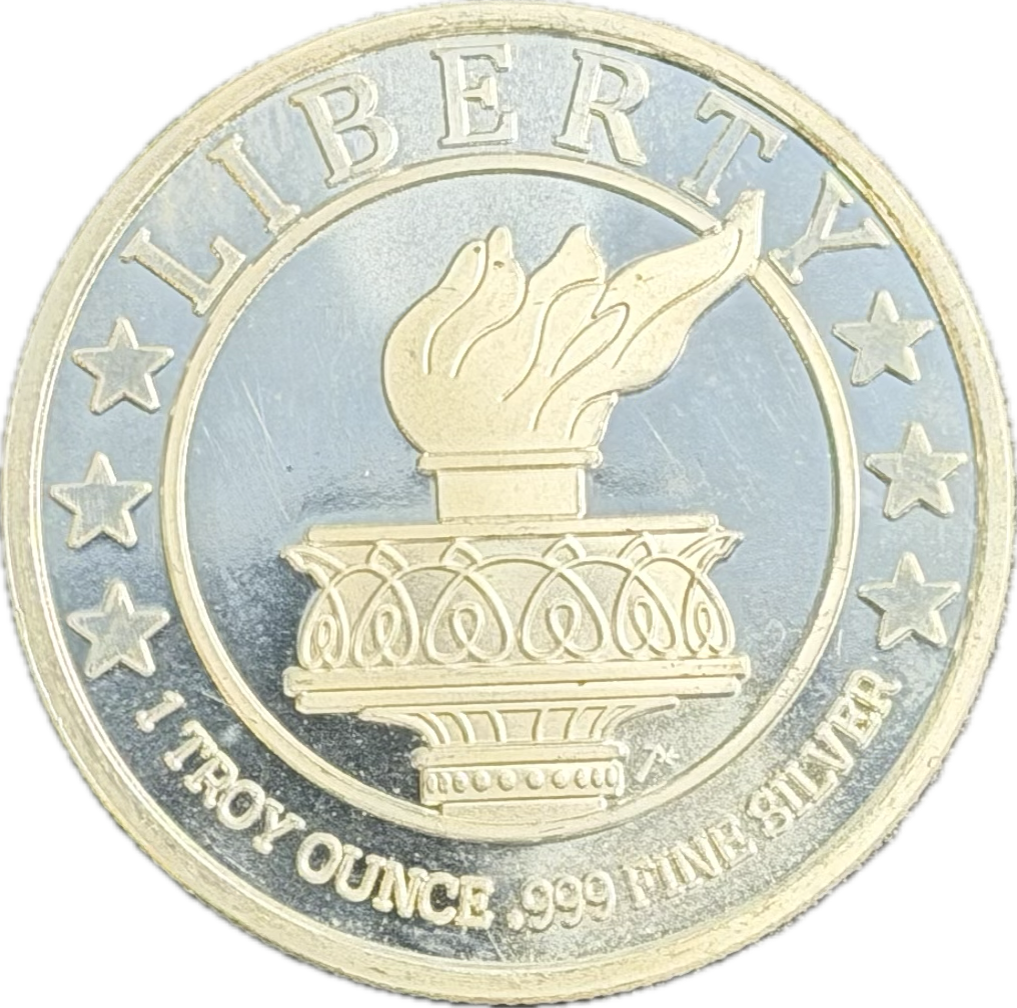 SilverTowne -Statue of Liberty Round - 1 ozt. Fine Silver
