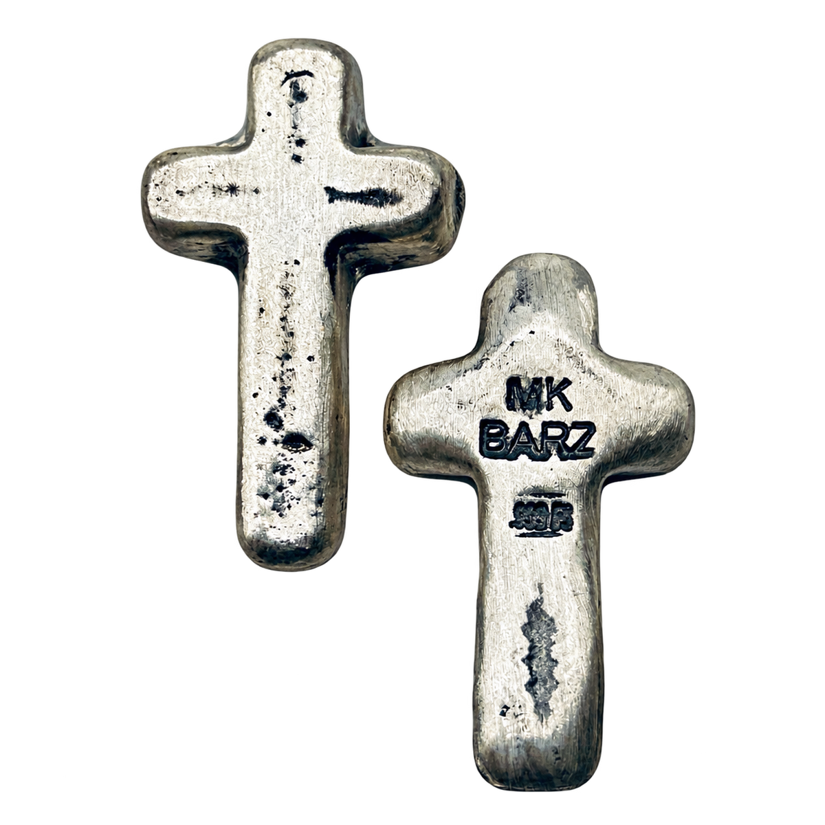 0.5 Oz 'Delicate Cross' - Hand Poured .999 Fine Silver Cross