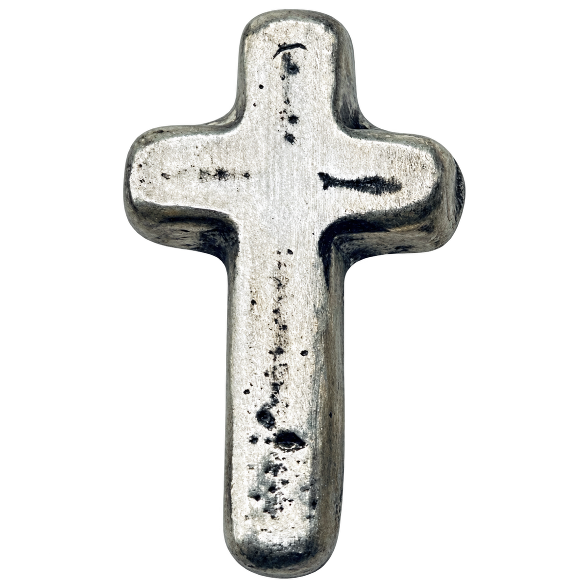 0.5 Oz 'Delicate Cross' - Hand Poured .999 Fine Silver Cross