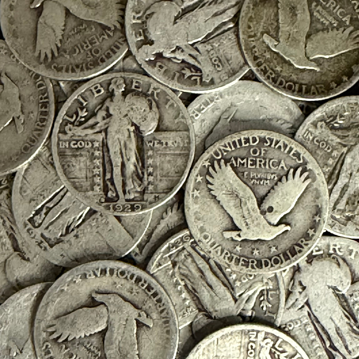 Standing Liberty Quarters - $1 Face Value - Circulated - Random Full Date