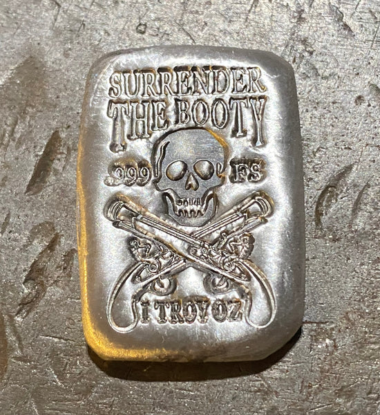 1 oz "Surrender the Booty" .999 Fine Silver Bar