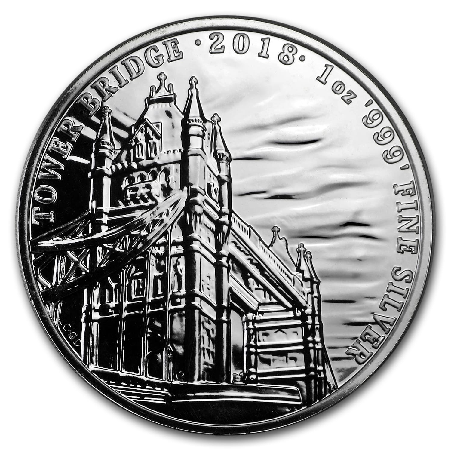 2018 Great Britian Landmarks of Britain (Tower Bridge) 1 oz Silver Coin