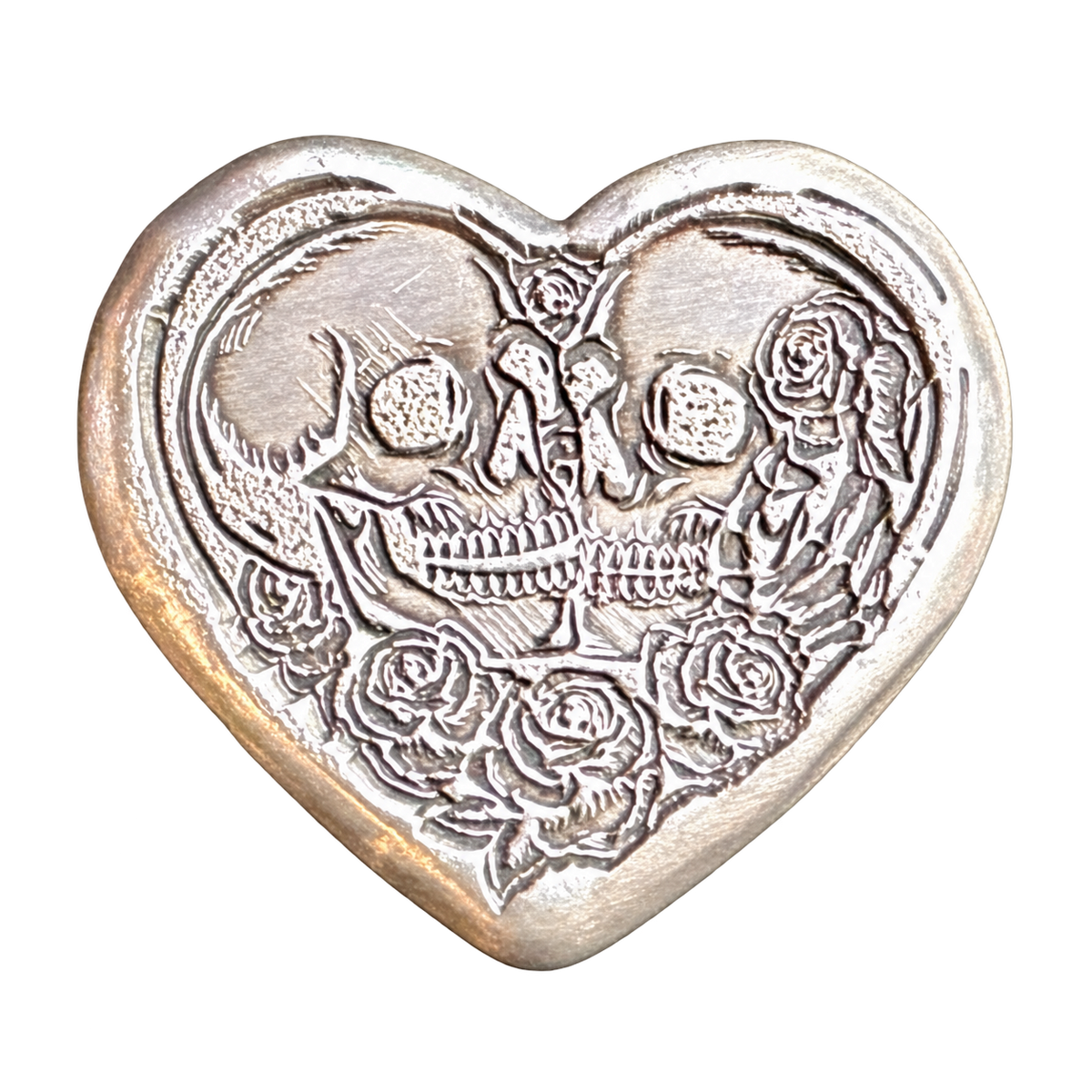 1 Oz "Undying Love Heart" - Hand Poured .999 Fine Silver Heart