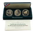 1994 US Veterans 3 Coin Set - Commemorative Silver Dollars w/ Complete Mint Packaging
