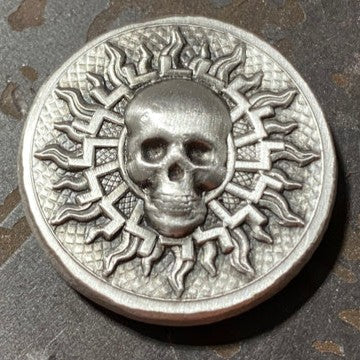 1 oz "The Warriors Shield" - Hand Poured .999 Fine Silver Round