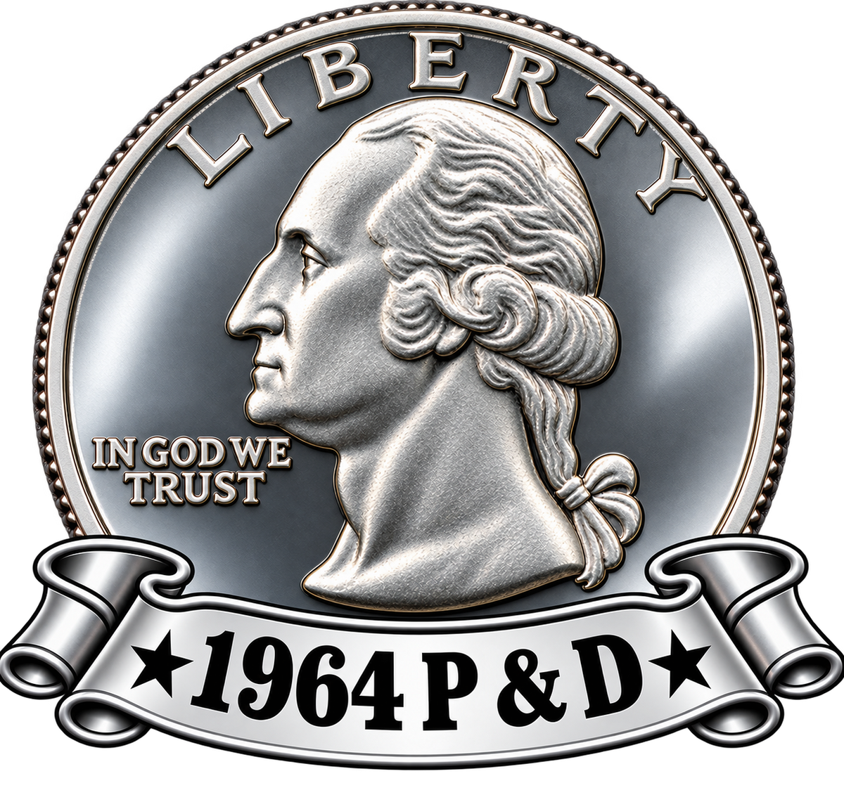 Washington Quarters - 1964 P & D - Brilliant Uncirculated