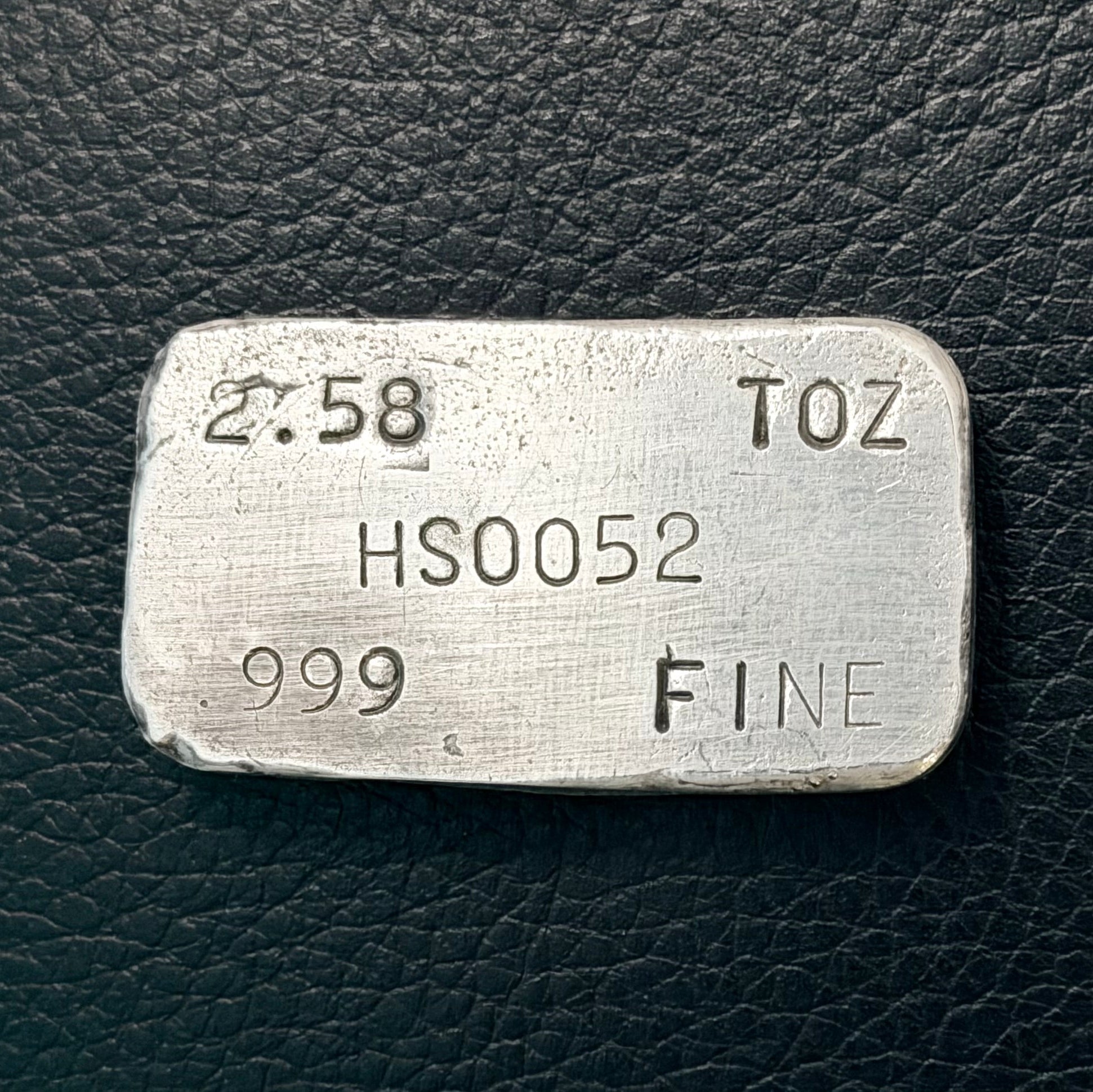 WD Pours - 2.5 Ozt. High Standard Bar - .999 Fine Silver