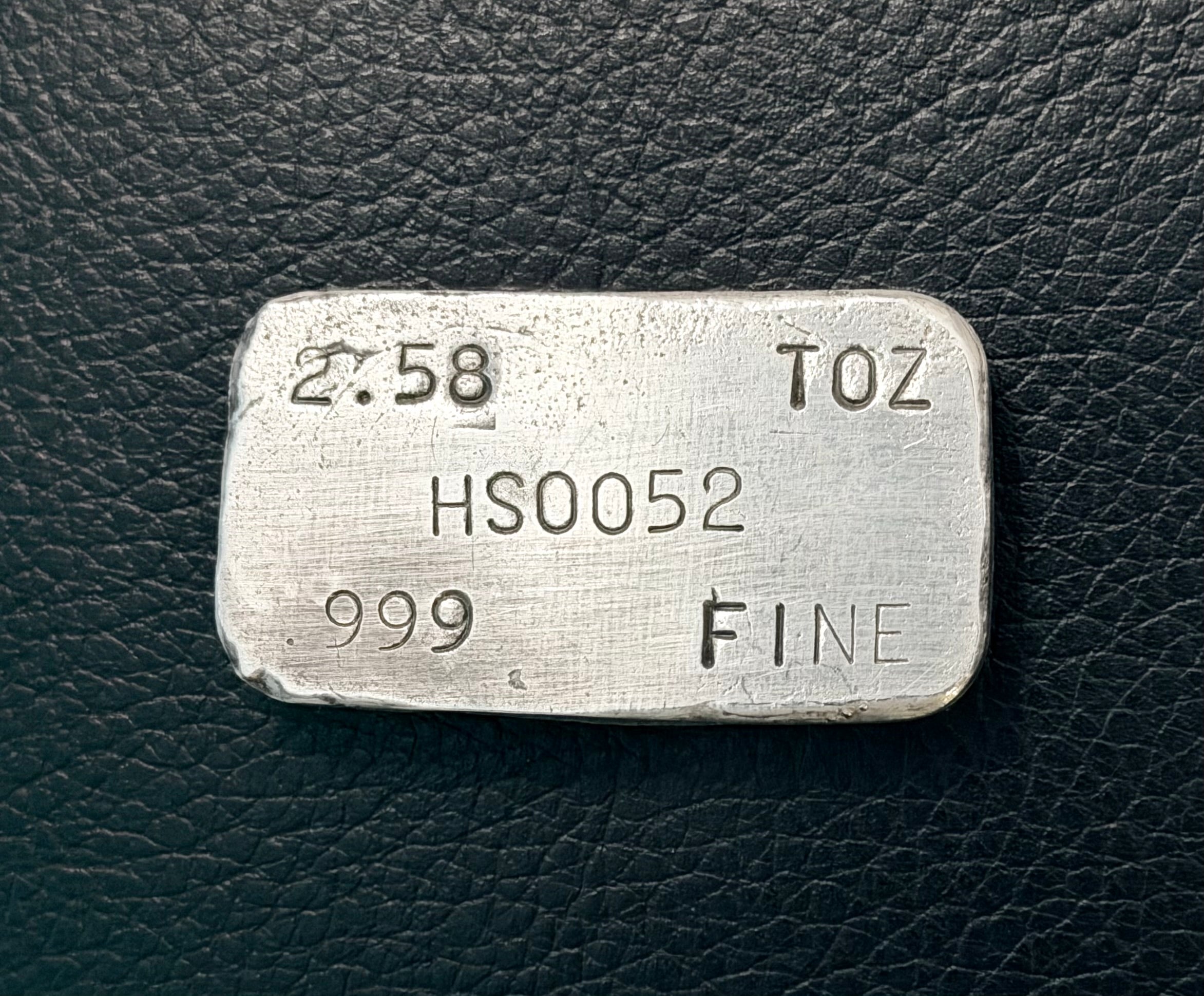 WD Pours - 2.5 Ozt. High Standard Bar - .999 Fine Silver