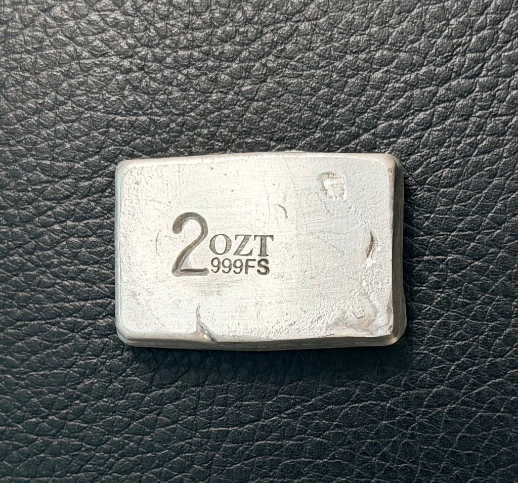 WD Pours - 2 Ozt. Rippled Logo Chunky Loaf - .999 Fine Silver