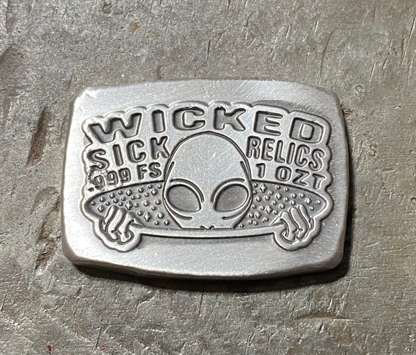 1 oz Wicked Sick Relics "Blackhole" .999 Fine Silver Bar
